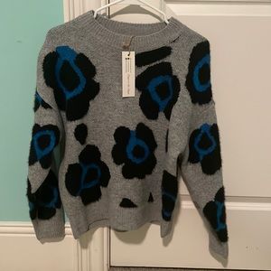FUN Blue, Black, and Gray Sweater